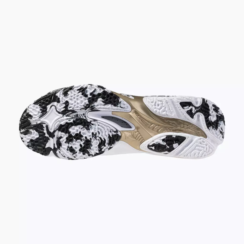 Кроссовки волейбольные Mizuno Wave Lightning Z8 white/black/ge gold