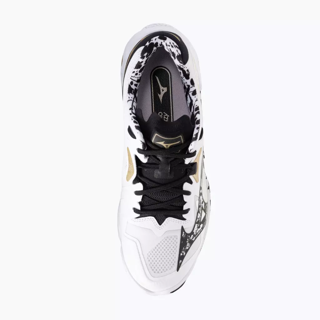 Кроссовки волейбольные Mizuno Wave Lightning Z8 white/black/ge gold