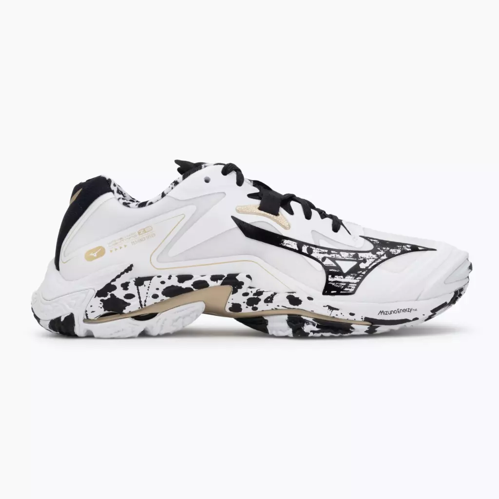 Кроссовки волейбольные Mizuno Wave Lightning Z8 white/black/ge gold