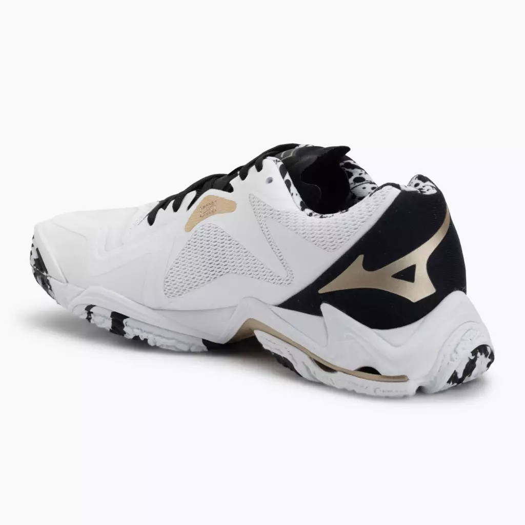 Кроссовки волейбольные Mizuno Wave Lightning Z8 white/black/ge gold