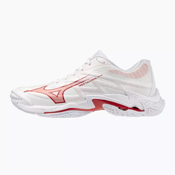 Женские Кроссовки волейбольные Mizuno Wave Lightning Elite white/rose elegance/lava falls