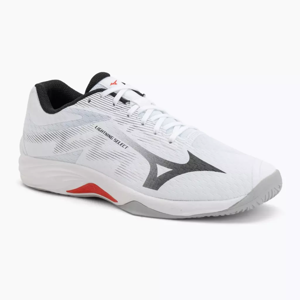 Кроссовки волейбольные Mizuno Lightning Select white/black/fiery red