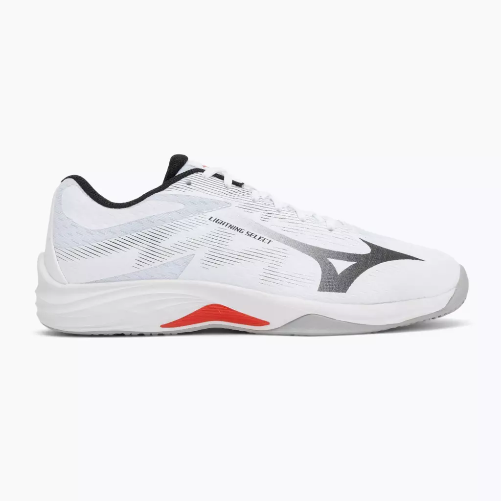 Кроссовки волейбольные Mizuno Lightning Select white/black/fiery red