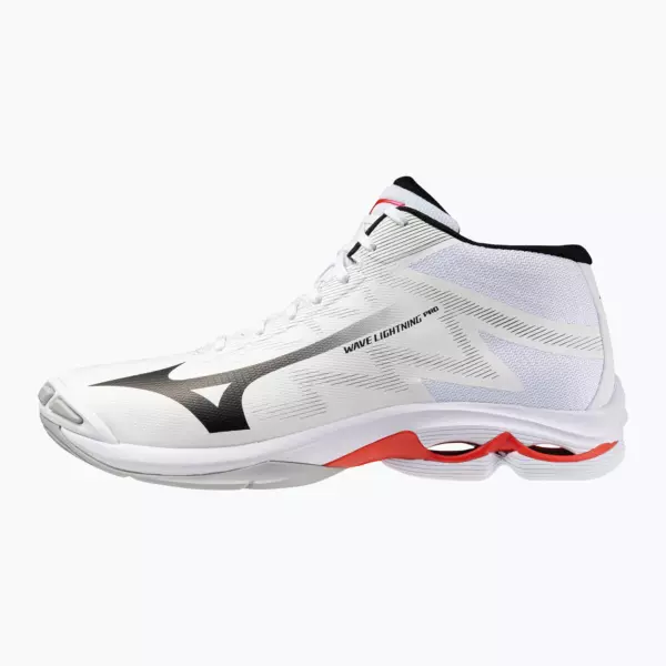 Кроссовки волейбольные Mizuno Wave Lightning Pro Mid white/black/fiery red