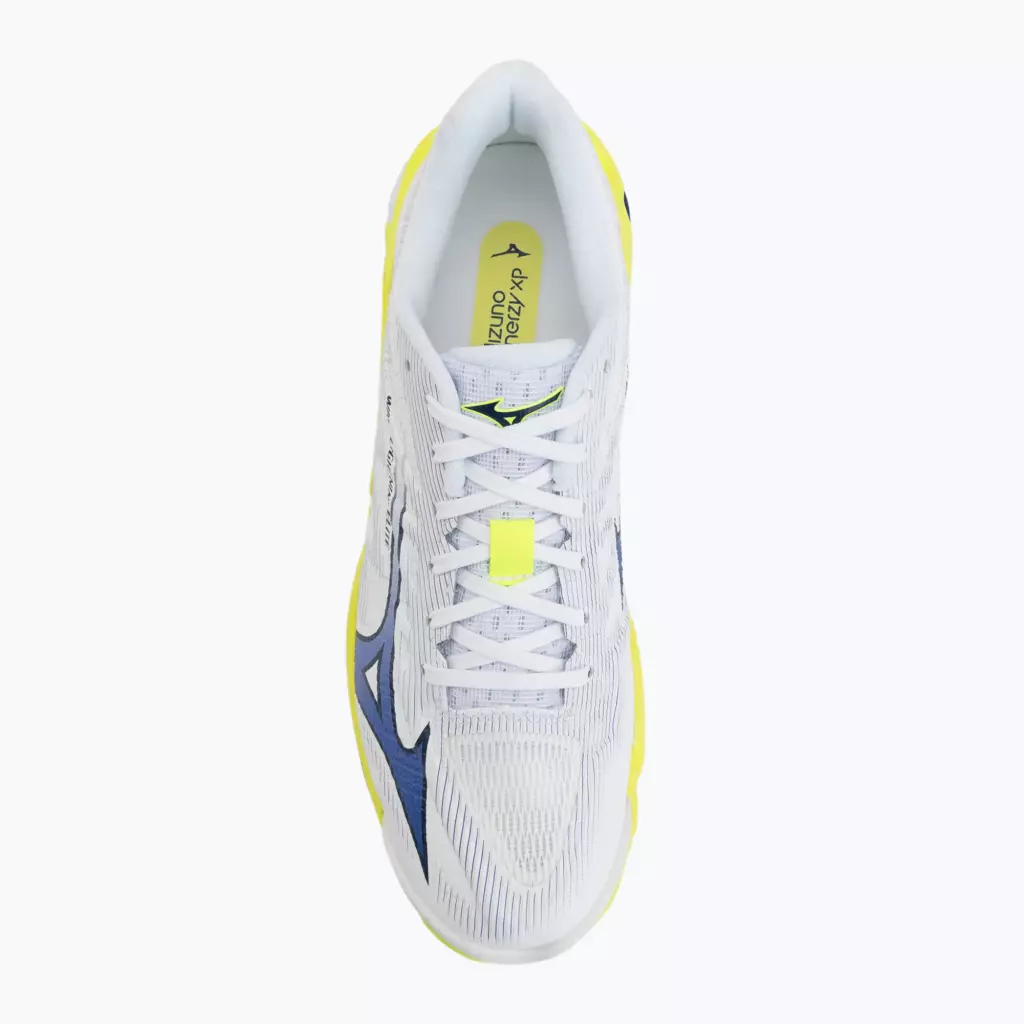 Кроссовки волейбольные Mizuno Wave Lightning Elite white/lighting yellow/dazzling blue