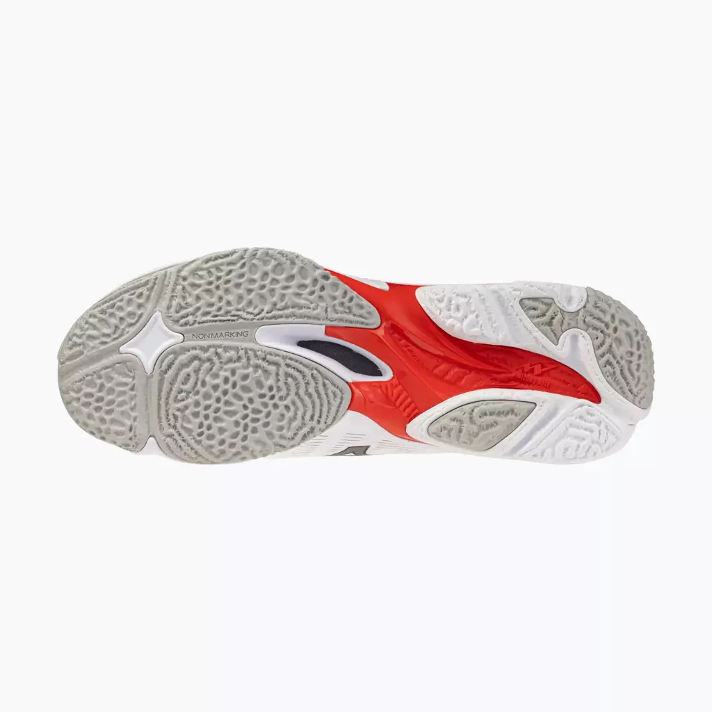 Кроссовки волейбольные Mizuno Wave Lightning Elite white/black/fiery red