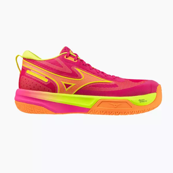 Кроссовки волейбольные Mizuno Neo Jump pink tetra/fortune yellow/light