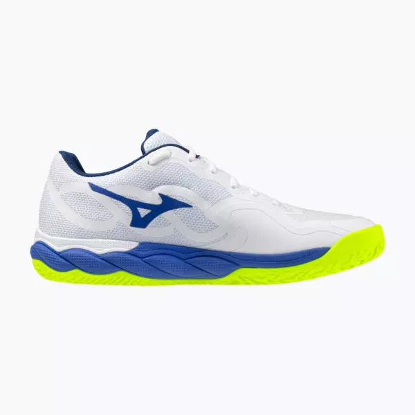Теннисные кроссовки Mizuno Wave Enforce Court CC white/dazzling blue/ lightning