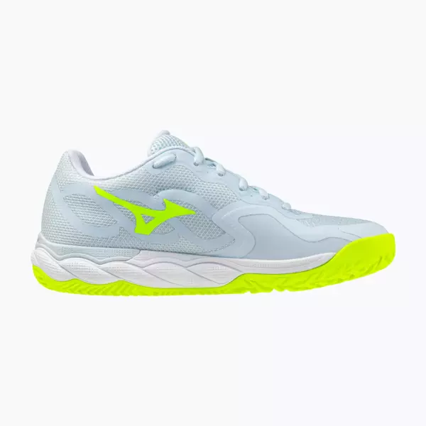 Женские Теннисные кроссовки Mizuno Wave Enforce Court CC W ice water/lightning yellow/ancient