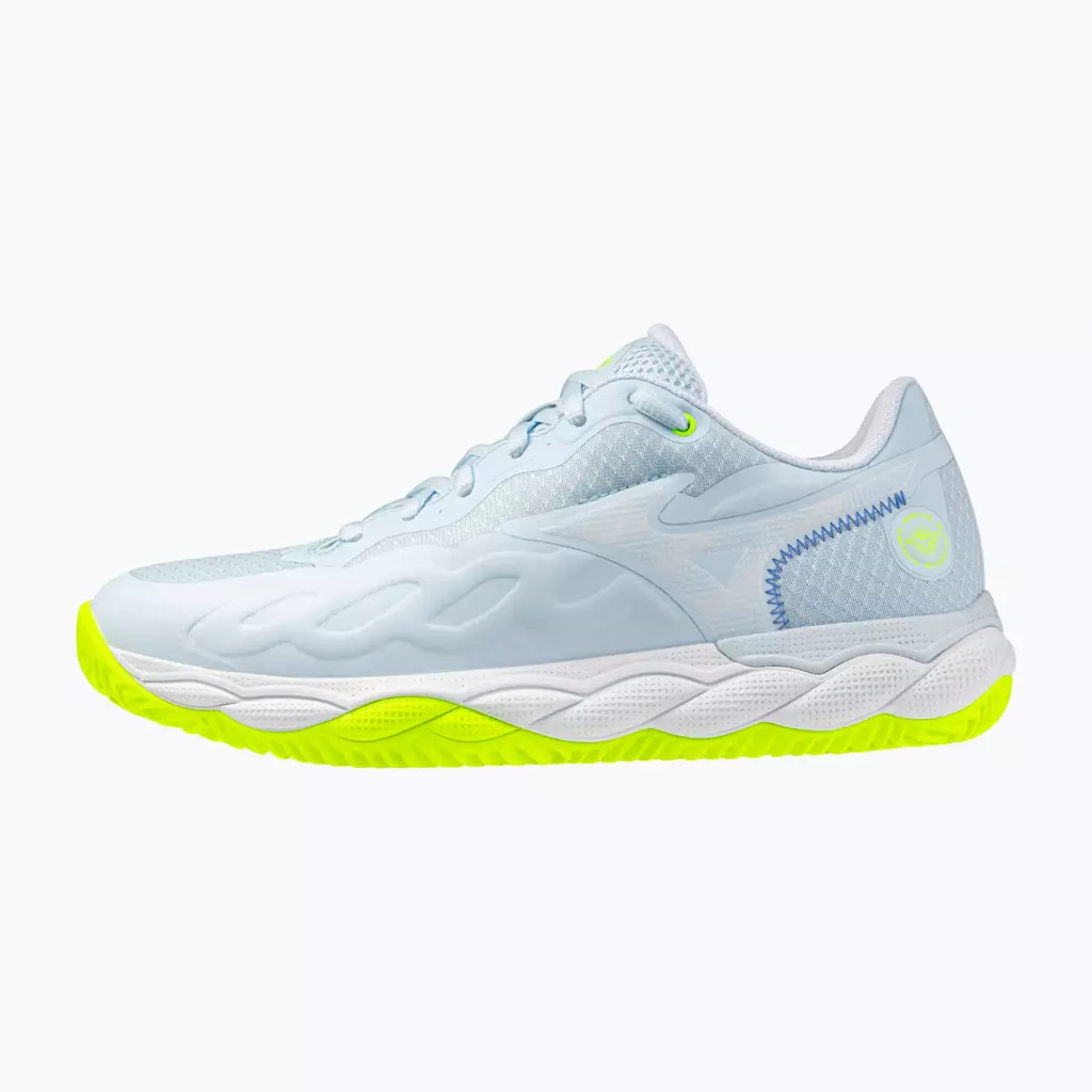 Женские Теннисные кроссовки Mizuno Wave Enforce Court CC W ice water/lightning yellow/ancient