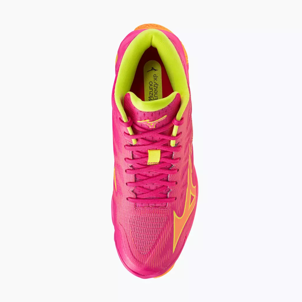Кроссовки волейбольные Mizuno Wave Lightning Elite Mid pink tetra/fortune yellow/light