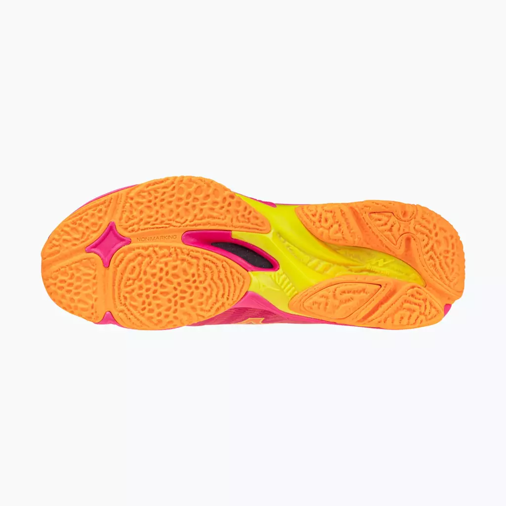 Кроссовки волейбольные Mizuno Wave Lightning Elite pink tetra/fortune yellow/ligh