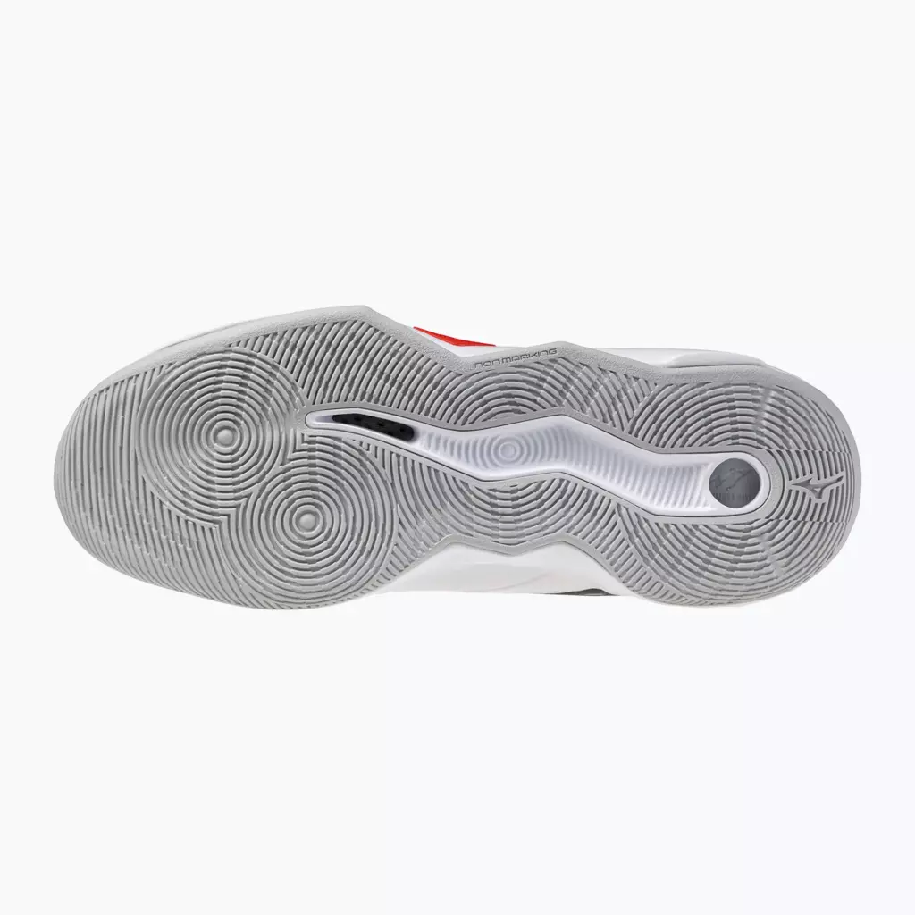 Кроссовки волейбольные Mizuno Wave Momentum Pro Mid white/black/fiery red