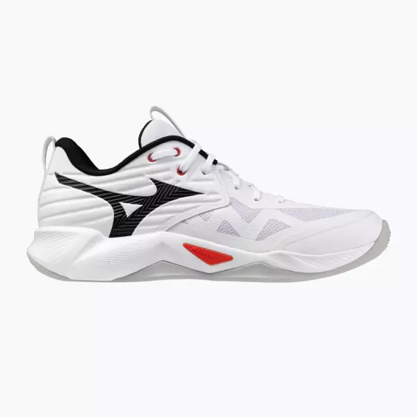 Кроссовки волейбольные Mizuno Wave Momentum Pro white/black/fiery red