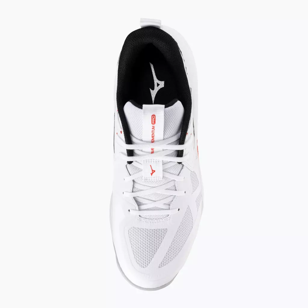Кроссовки волейбольные Mizuno Wave Momentum Pro white/black/fiery red