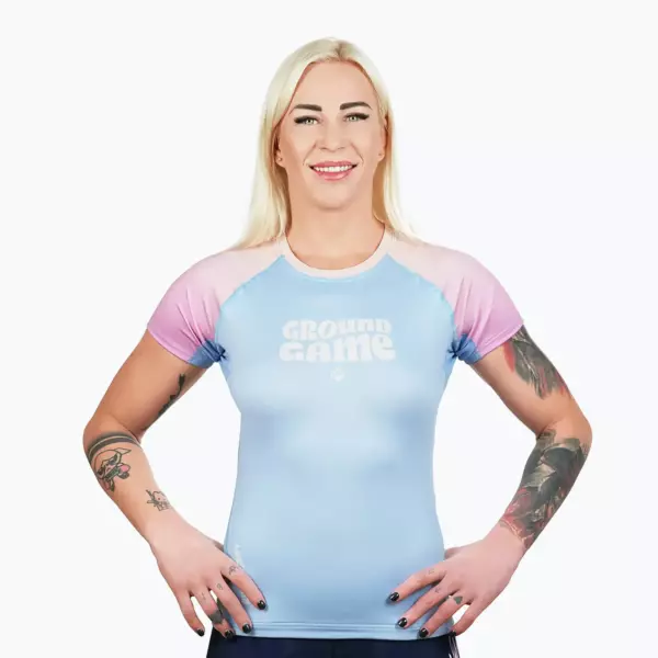 Женский Рашгард Ground Game Athletic светло-голубой
