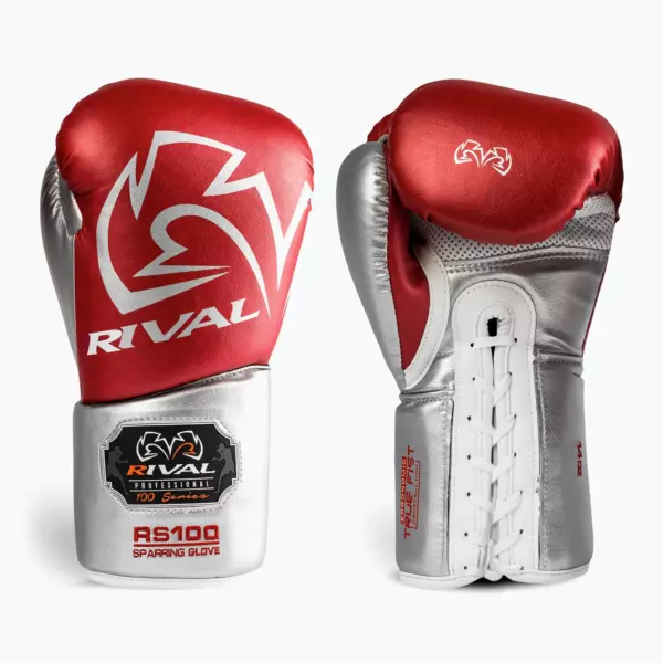 Боксёрские перчатки Rival RS100 Professional red/silver