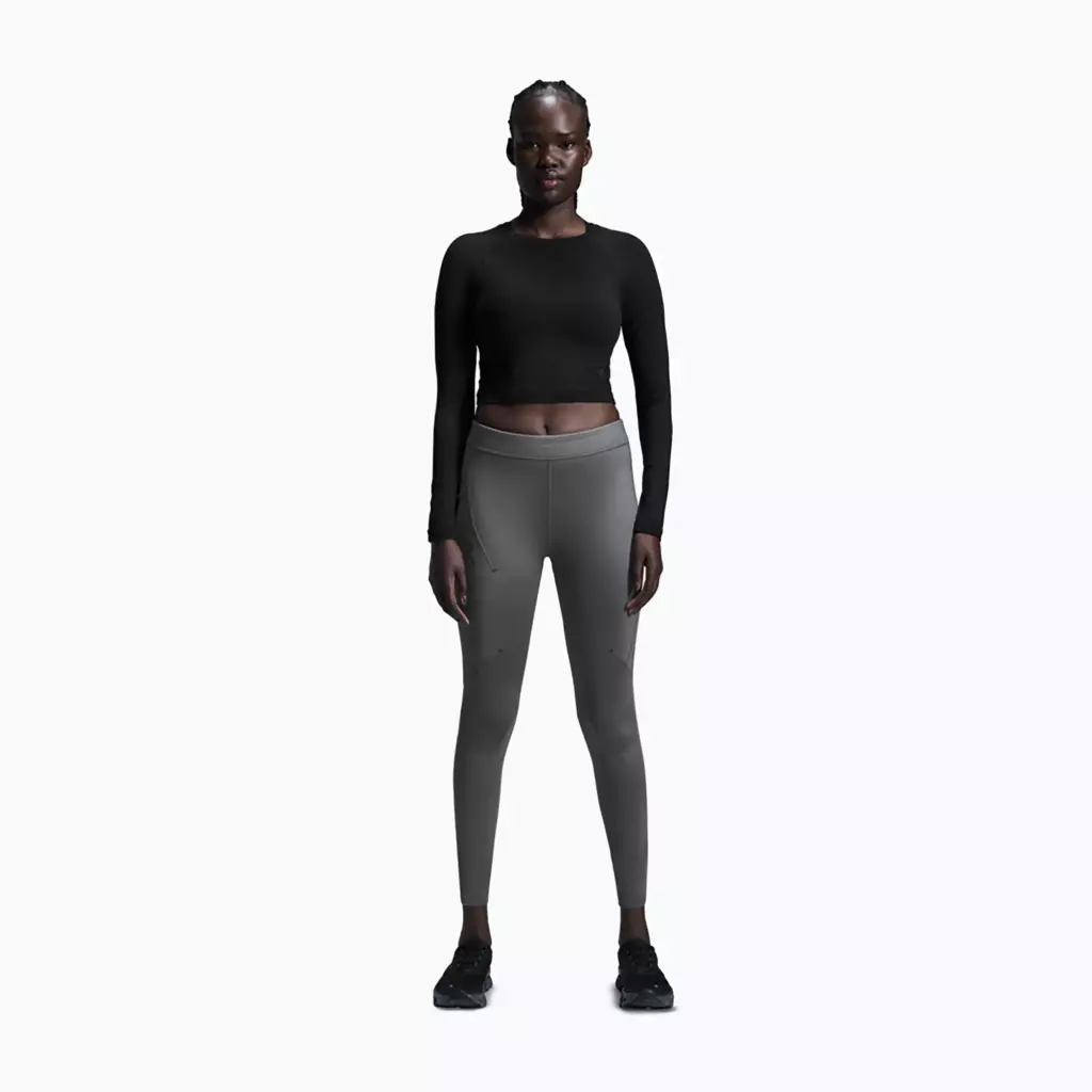 Женский лонгслив On Running Studio Long-T Crop black