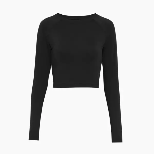 Женский лонгслив On Running Studio Long-T Crop black