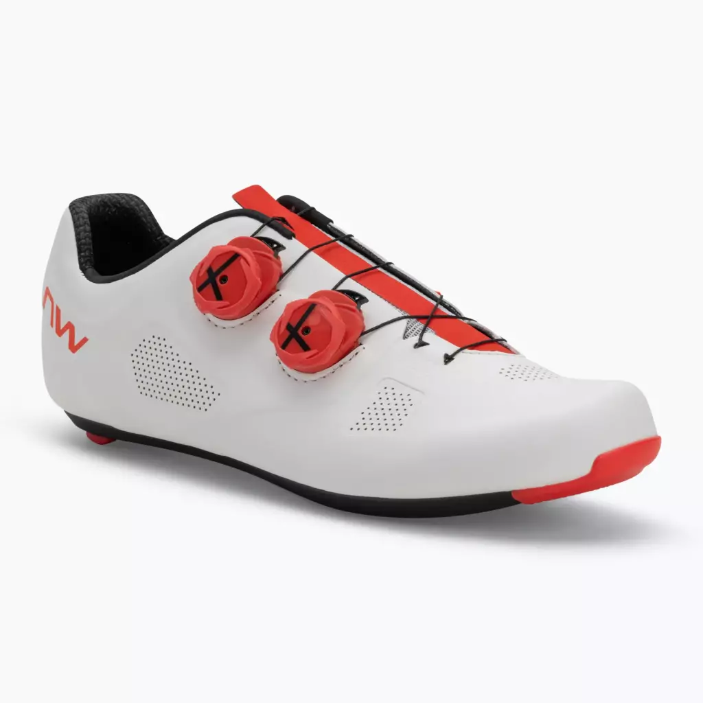 Мужские велосипедные ботинки Northwave Revolution white/red fluo