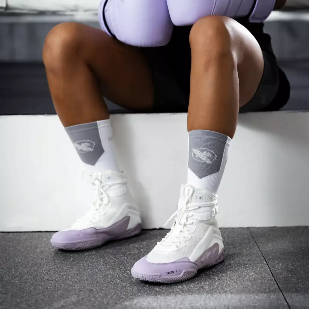 Боксёрки Hayabusa Talon Boxing white/lavender