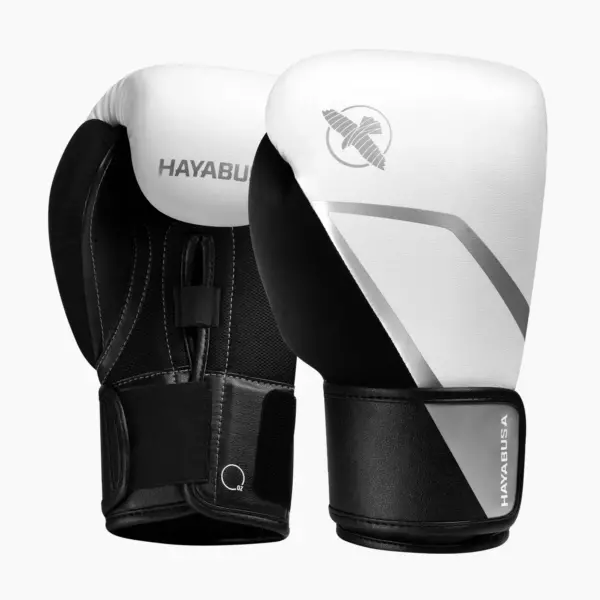 Боксёрские перчатки Hayabusa E1 Boxing white/silver