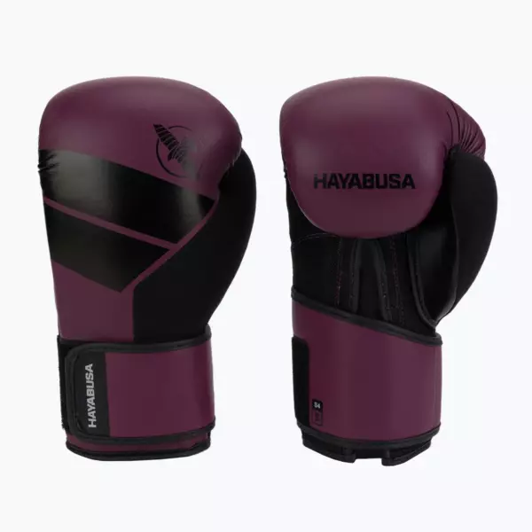 Боксёрские перчатки Hayabusa S4 бордово-фиолетовые