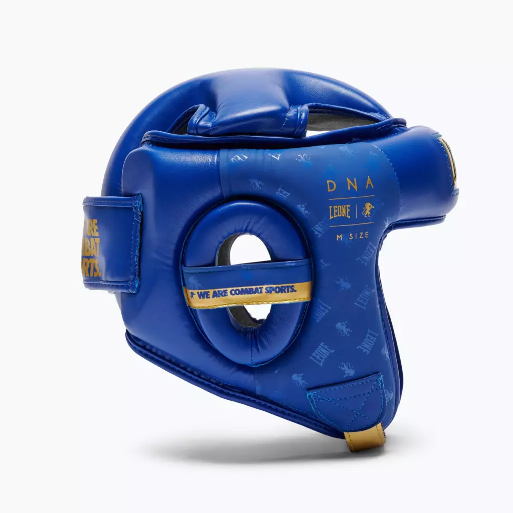 Боксёрский шлем LEONE 1947 Headgear Dna blue