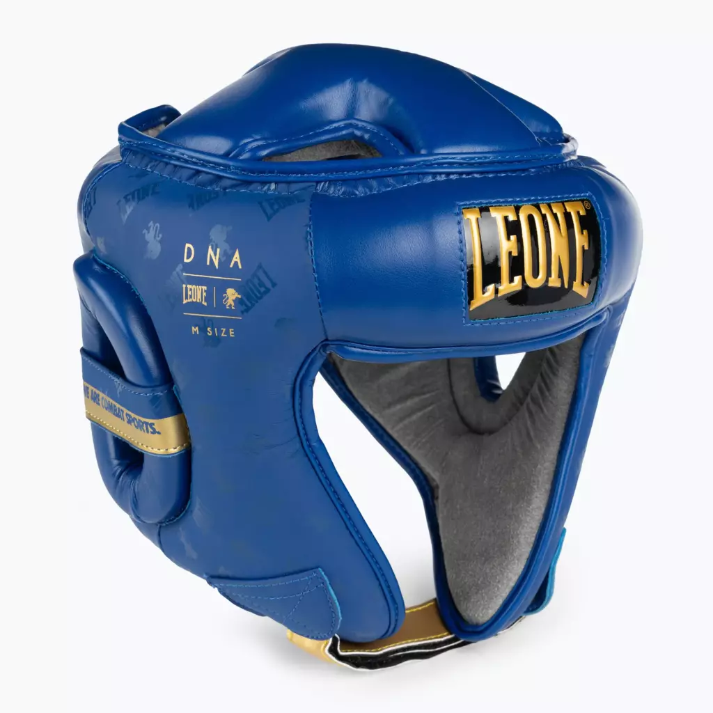 Боксёрский шлем LEONE 1947 Headgear Dna blue