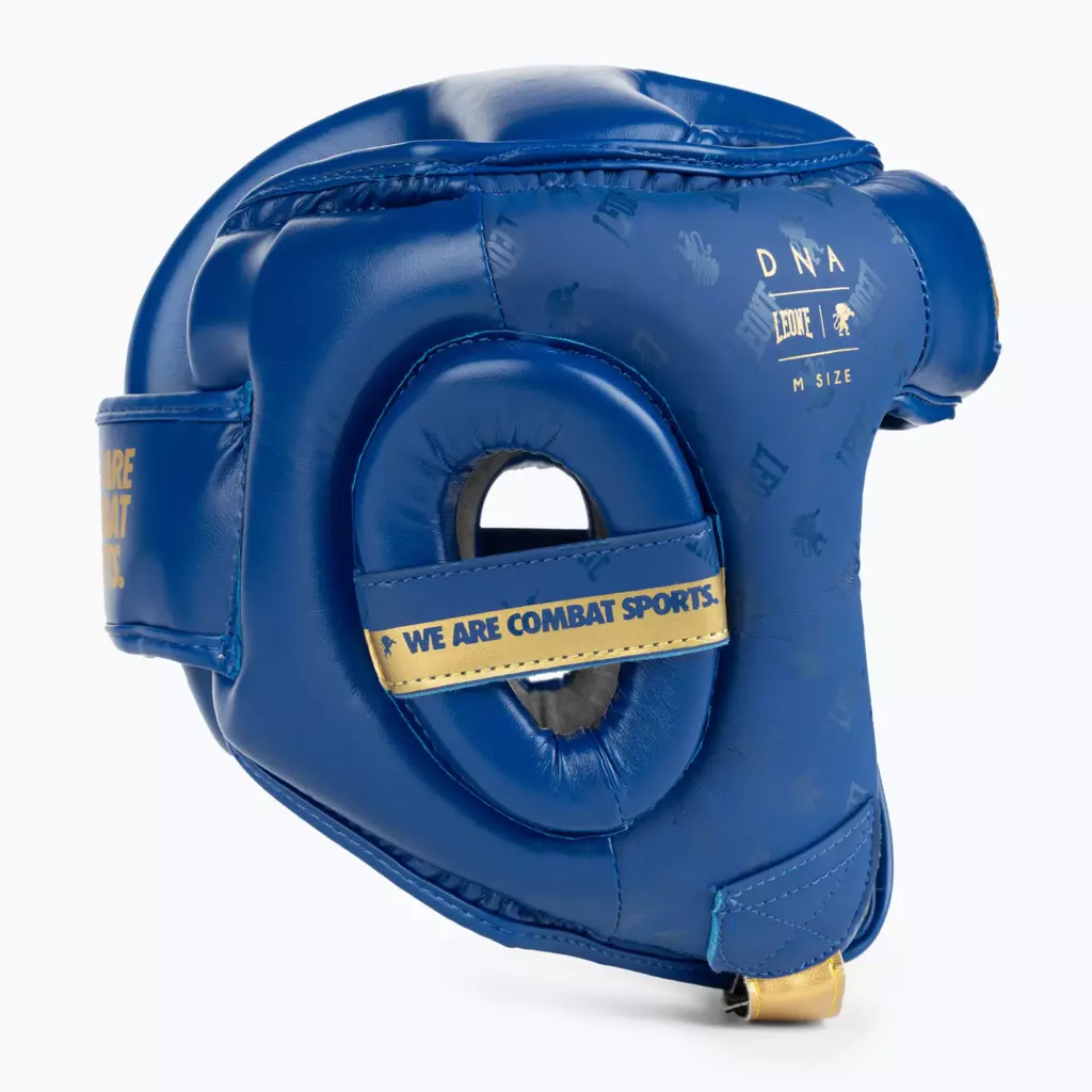 Боксёрский шлем LEONE 1947 Headgear Dna blue
