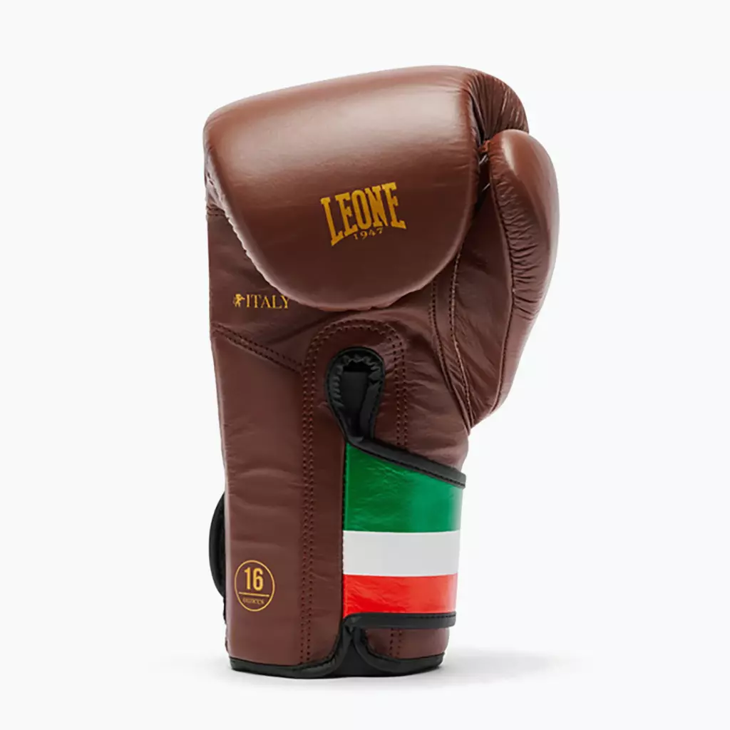Боксёрские перчатки LEONE 1947 Italy '47 black/white/brown