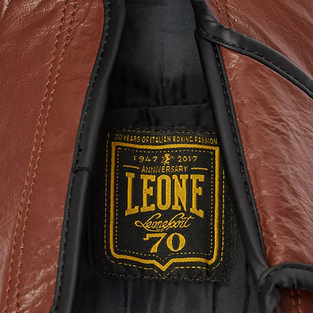 Боксёрские перчатки LEONE 1947 Italy '47 black/white/brown