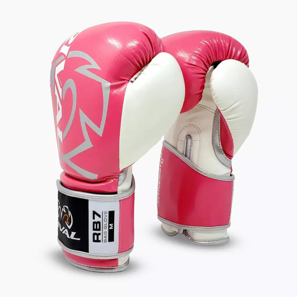 Боксёрские перчатки Rival RB7 Fitness Plus Bag pink/white