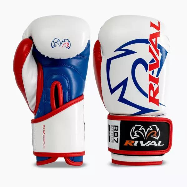 Боксёрские перчатки Rival RB7 Fitness Plus Bag white/blue