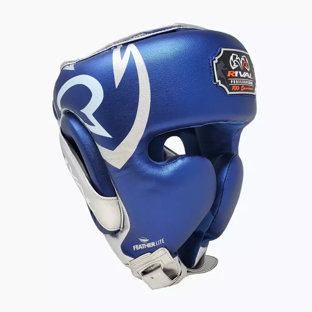Боксёрский шлем Rival RHG100 Professional Headgear blue/silver