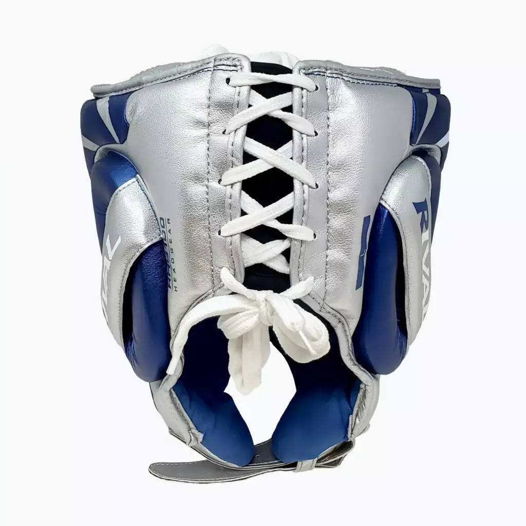 Боксёрский шлем Rival RHG100 Professional Headgear blue/silver