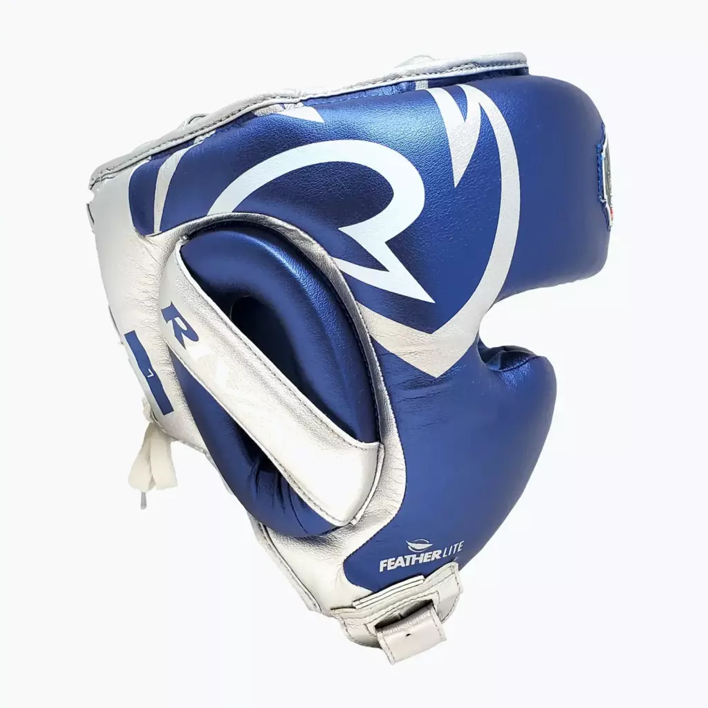 Боксёрский шлем Rival RHG100 Professional Headgear blue/silver