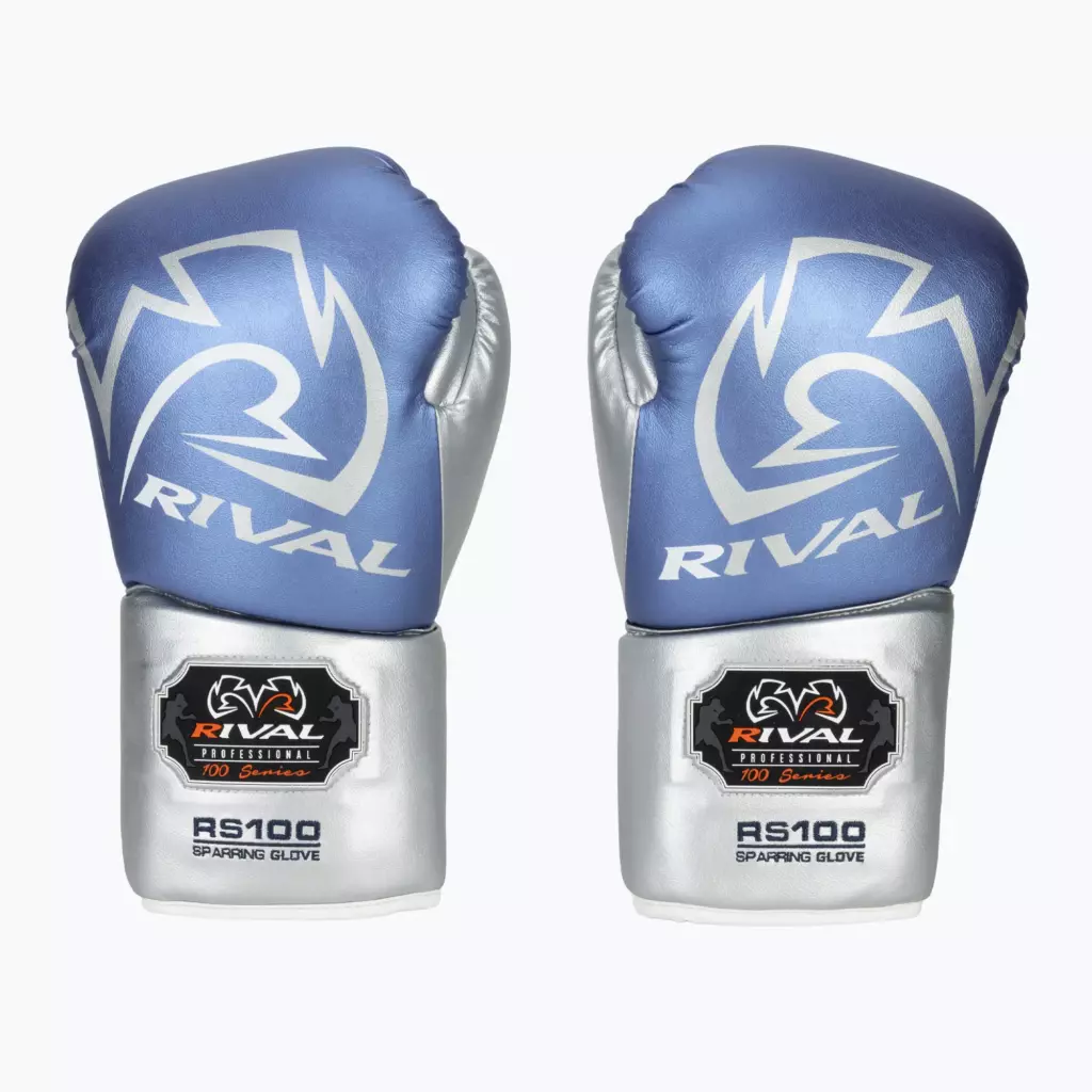 Боксёрские перчатки Rival RS100 Professional blue/silver