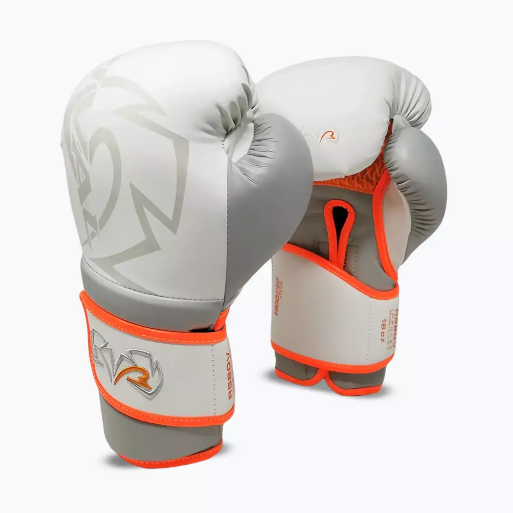 Боксёрские перчатки Rival Impulse Sparring Gloves Gants бело-оранжевые