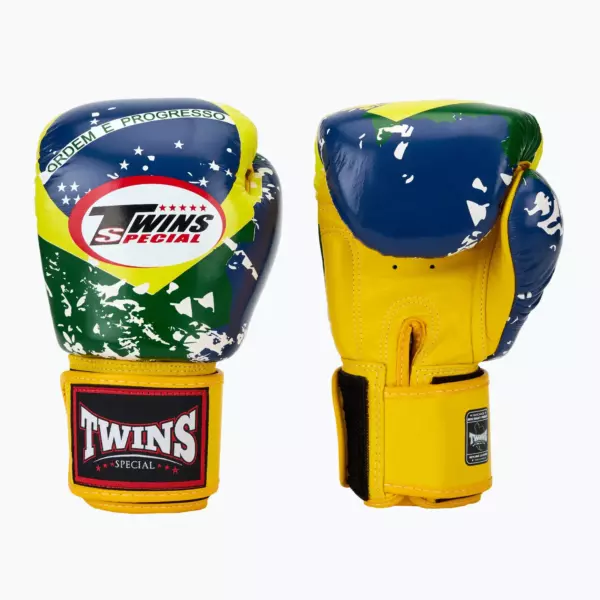 Боксёрские перчатки Twins Special FBGVL3-44 Brasil yellow/red/blue