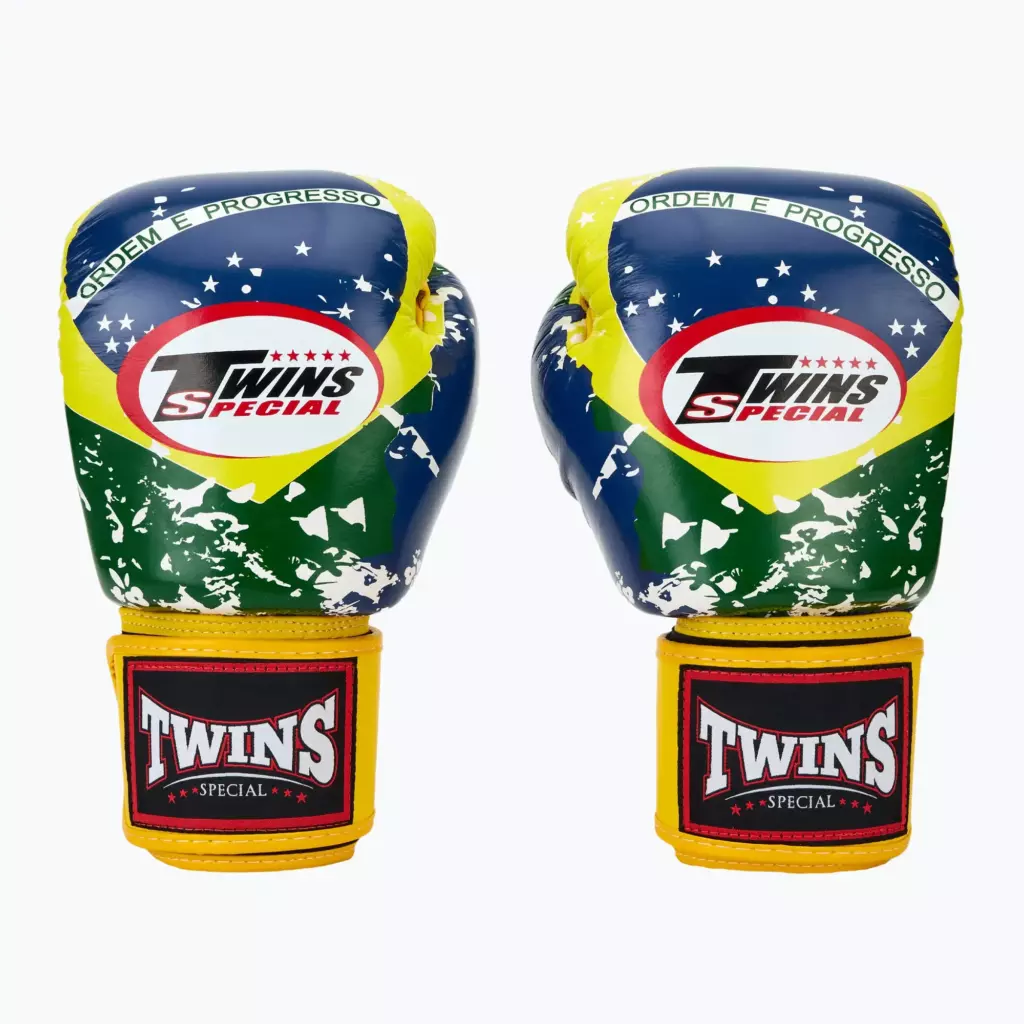 Боксёрские перчатки Twins Special FBGVL3-44 Brasil yellow/red/blue