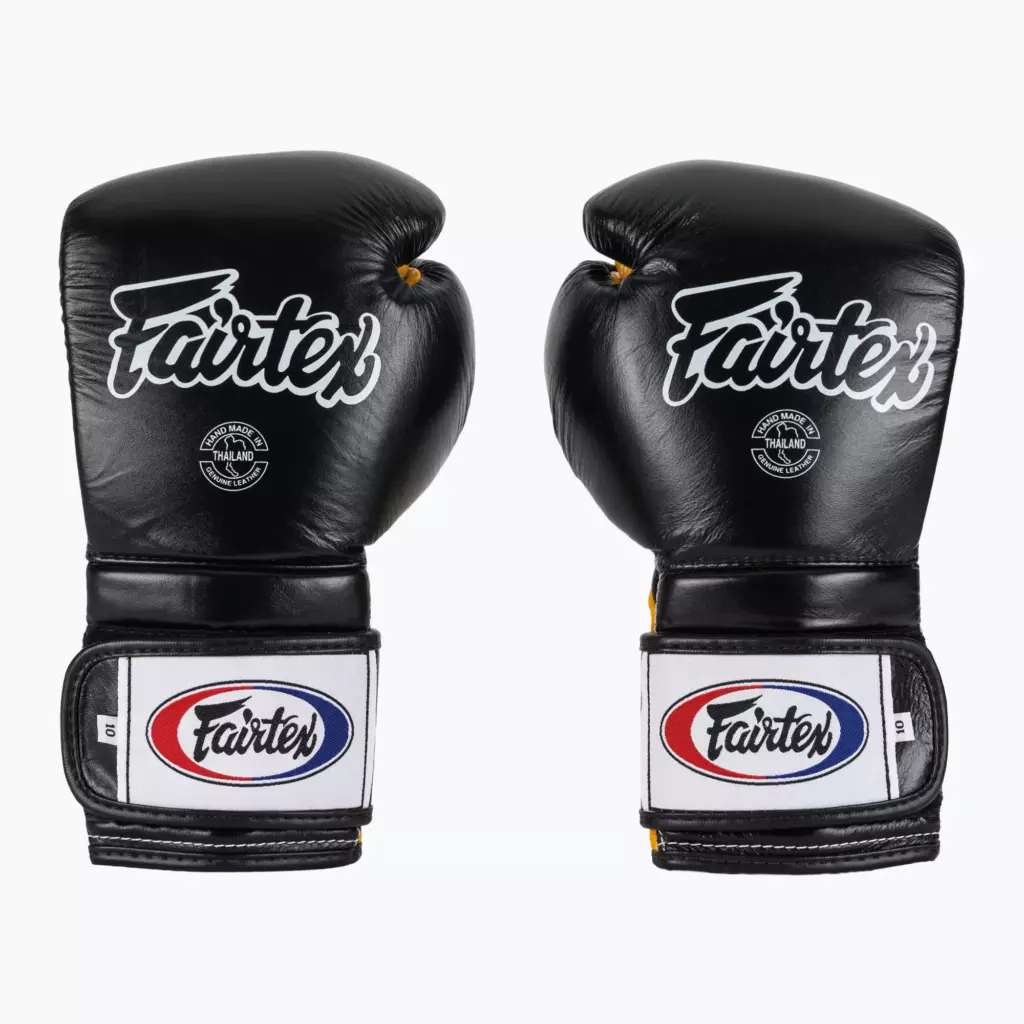 Боксёрские перчатки Fairtex Heavy Hitter's Mexican Style black/yellow