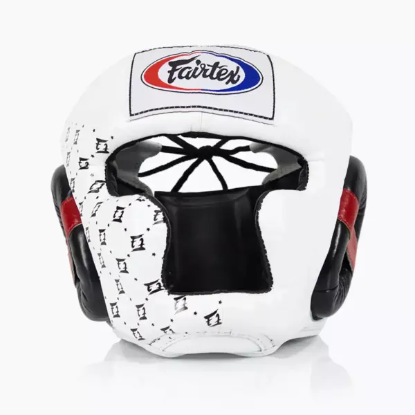 Боксёрский шлем Fairtex Super Sparring white/black