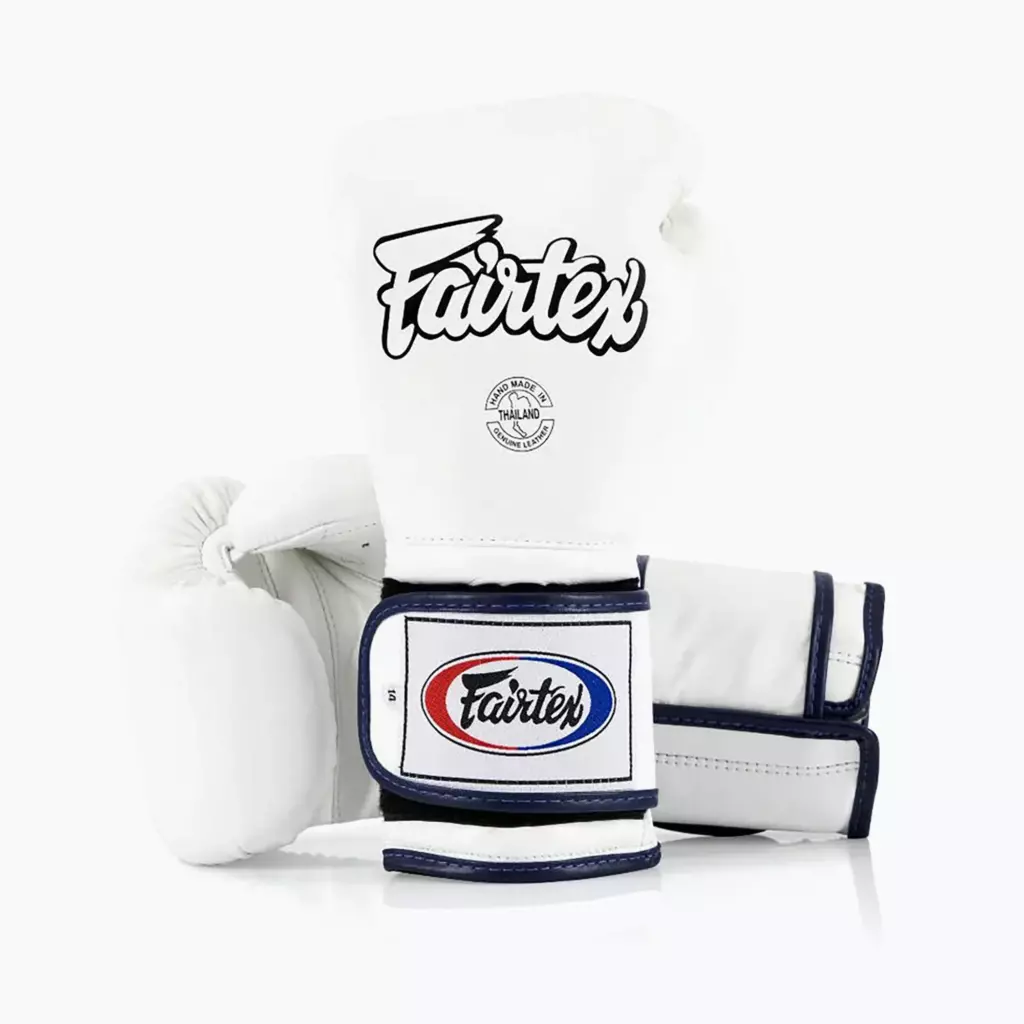 Боксёрские перчатки Fairtex Heavy Hitter's Mexican Style white/blue
