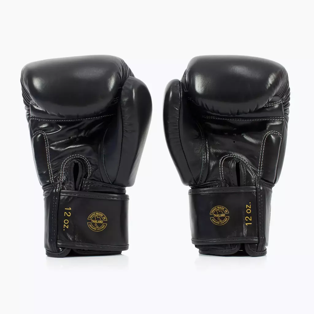 Боксёрские перчатки Fairtex Deluxe Tight-Fit чёрные