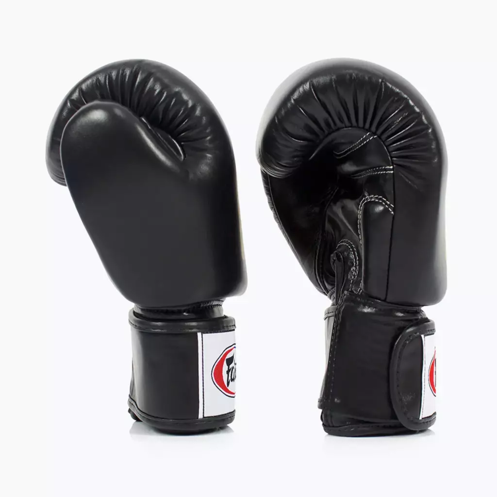 Боксёрские перчатки Fairtex Deluxe Tight-Fit чёрные