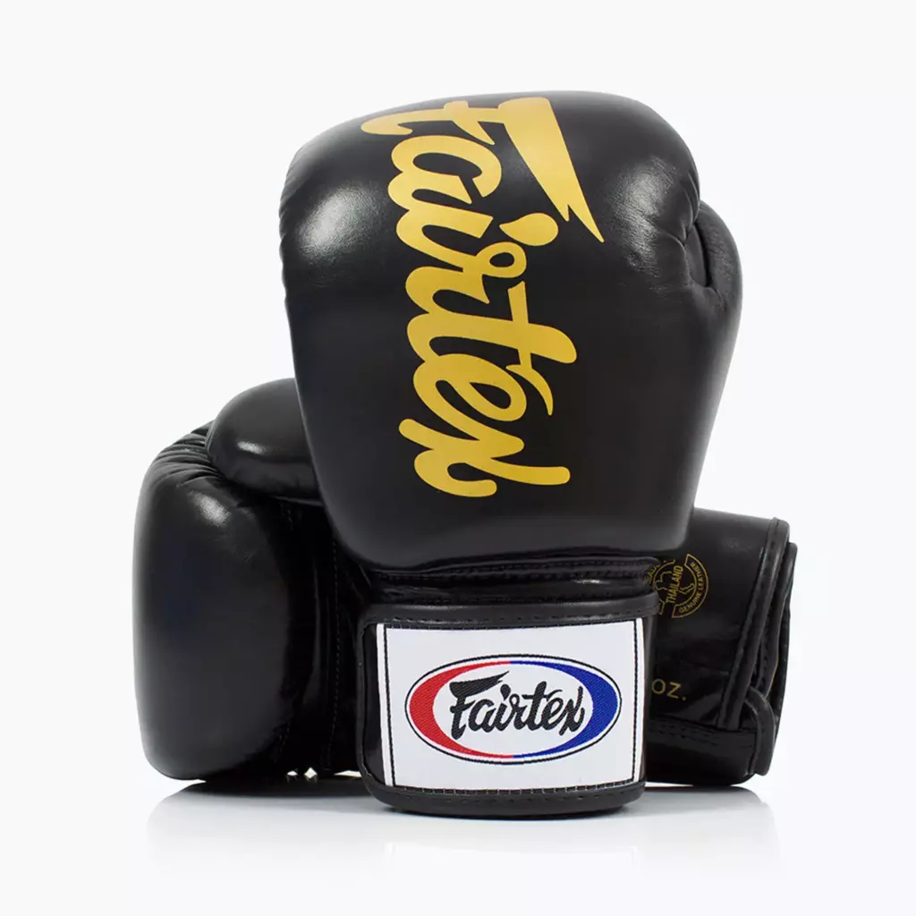 Боксёрские перчатки Fairtex Deluxe Tight-Fit чёрные