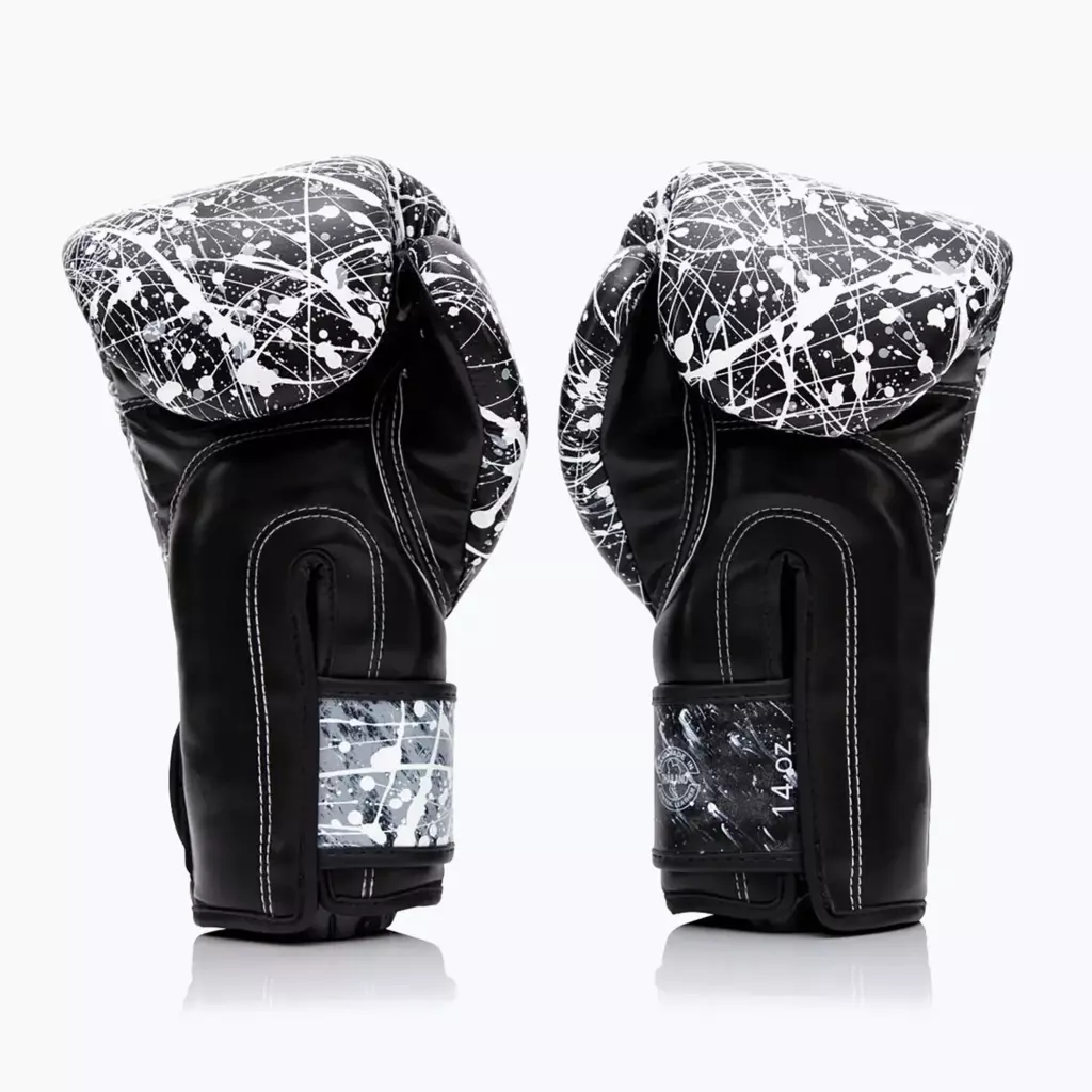 Боксёрские перчатки Fairtex Microfiber Art Collections Painter black/white