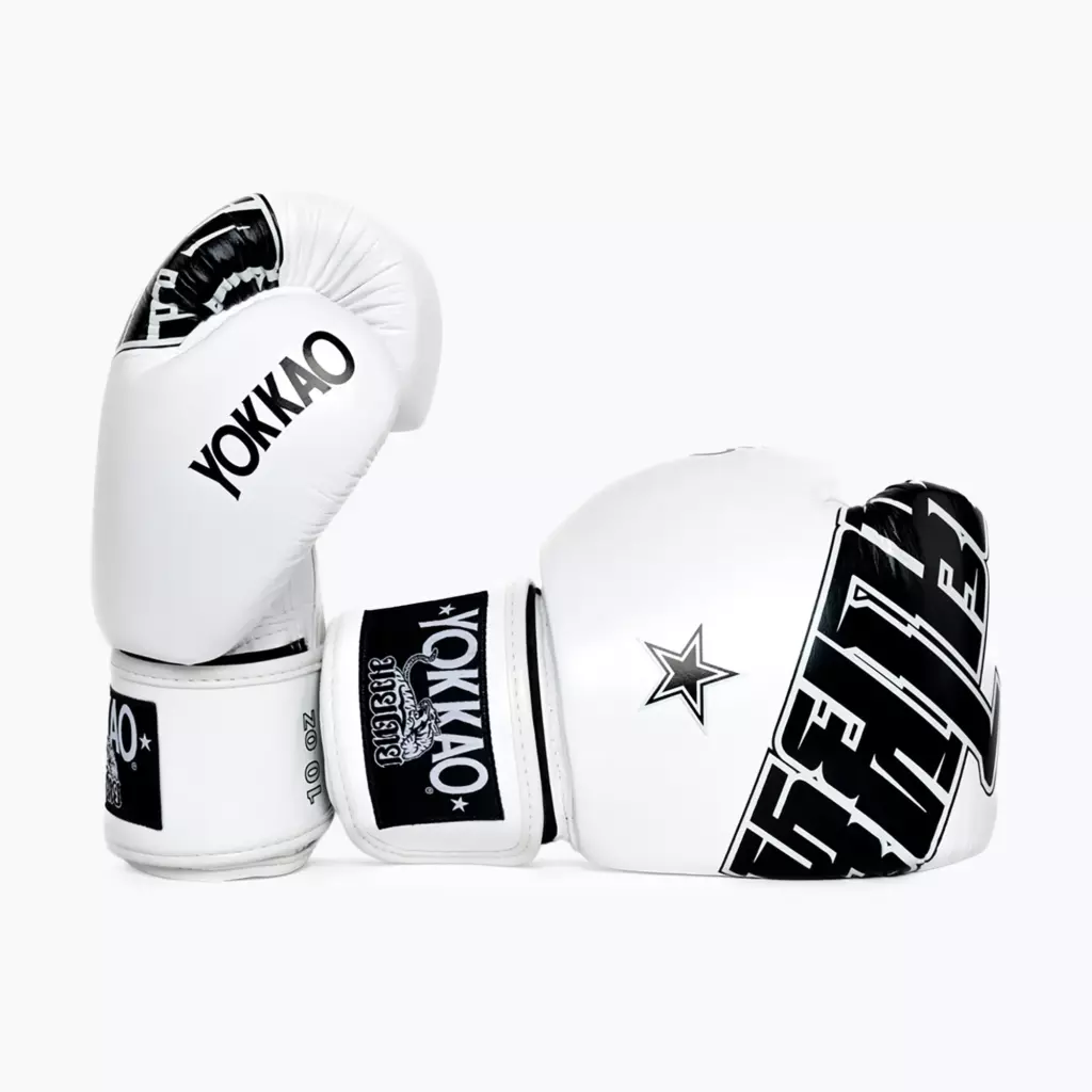 Боксёрские перчатки YOKKAO Lettering Boxing white