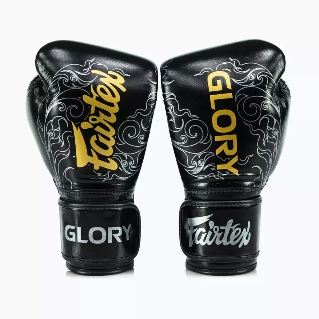 Боксёрские перчатки Fairtex Glory Kickboxing Competition Training Boxing black/silver